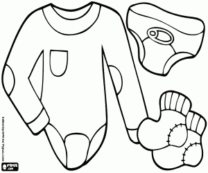 Underwear for baby coloring page
