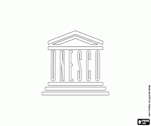 The UNESCO flag coloring page