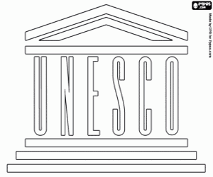 UNESCO logo coloring page