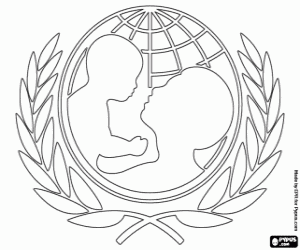 UNICEF Logo coloring page