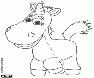 The unicorn Buttercup, a toy coloring page