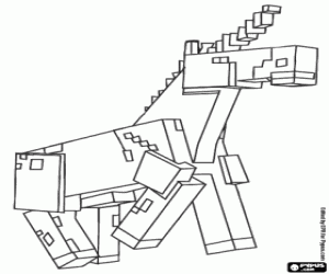 The Unicorn of Minecraft coloring page