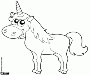 Unicorn coloring page