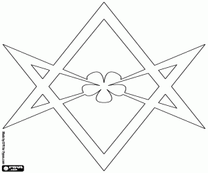 Unicursal Hexagram of Thelema coloring page