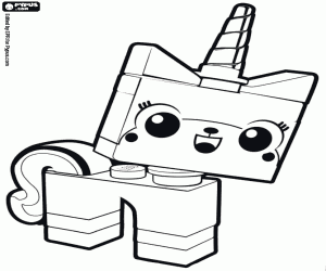 Unikitty, the Lego unicorn coloring page