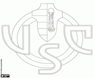 Unione Sportiva Cremonese logo coloring page