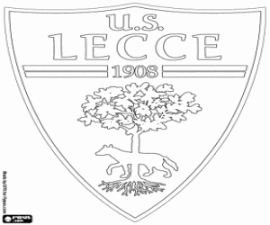 Unione Sportiva Lecce shield coloring page