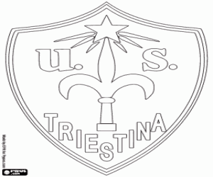 Unione Triestina logo coloring page