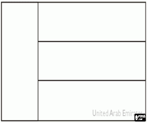 United Arab Emirates flag coloring page