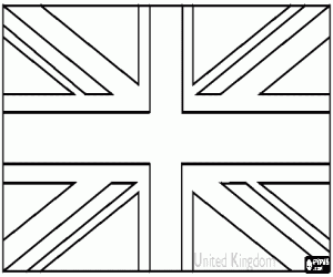 United Kingdom flag coloring page