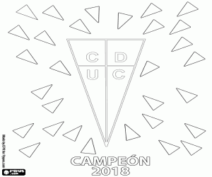 Universidad Católica, champion 2018 coloring page