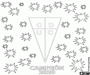 Universidad Católica, three-champion coloring page