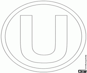 Universitario Lima logo coloring page