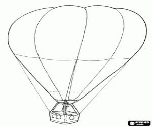 Unmanned balloon flying coloring page