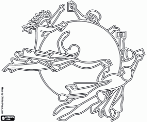 UPU logo, Universal Postal Union coloring page