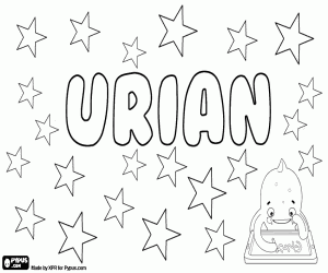 Urian, name for boy coloring page