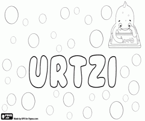 Urtzi, basque name coloring page