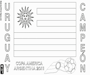 Uruguay, Copa America 2011 coloring page