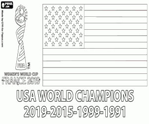 USA, 2019 World Champions coloring page