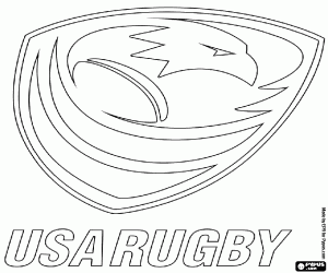 USA Rugby team logo coloring page