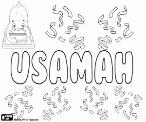 Usamah, variant of Osama coloring page