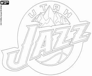 Utah Jazz logo coloring page
