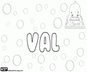 Val, diminutive coloring page