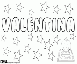 Valentina, name of Latin origin coloring page