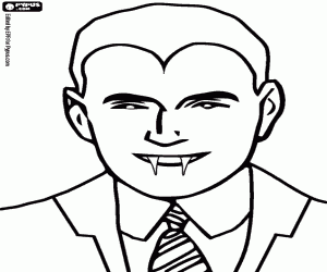 Vampire Costume, Dracula coloring page