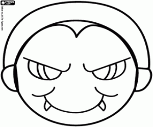 A vampire mask coloring page