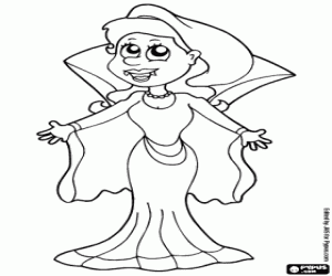 Vampire woman coloring page