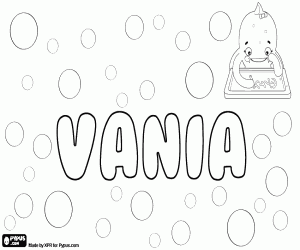 Vania, name with various origins coloring page