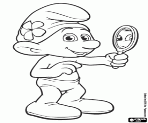 Vanity Smurf in the film coloring page
