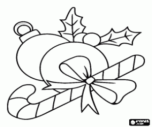 Variety of Christmas ornaments coloring page