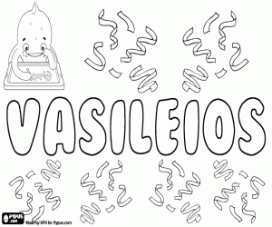 Vasileios, Greek name coloring page