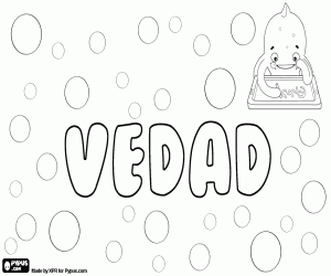 Vedad, Bosnian name for boy coloring page