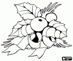 Vegetal Christmas ornaments coloring page