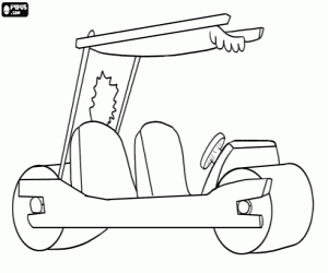 The vehicle of the Flintstones coloring page