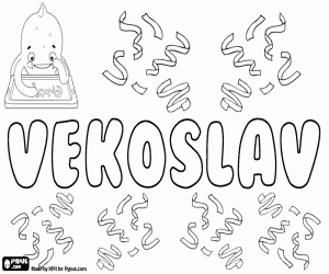 Vekoslav, Slavic name coloring page