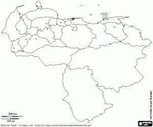 Venezuela map coloring page