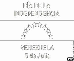 The Venezuelan independence coloring page