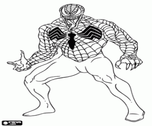 Venom, Spiderman enemy coloring page