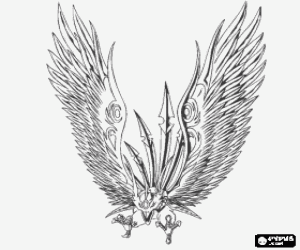 Ventus Skyress is the Bakugan of Shun coloring page