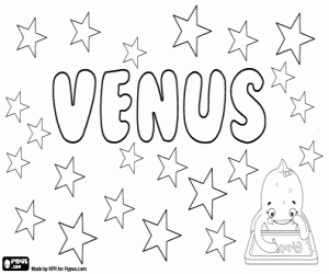 Venus, mythological name coloring page