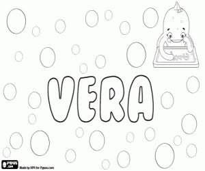 Vera, name in many languages coloring page