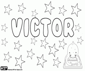 Victor, name in various languages coloring page