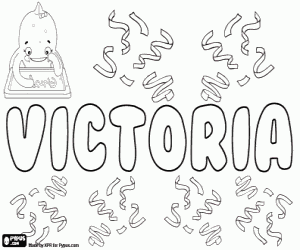 Victoria, name for woman coloring page