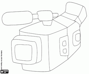 Video camera for filmmaking coloring page