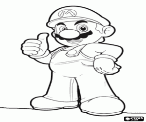 Videogame character, Mario coloring page