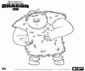 The viking Fishlegs Ingerman coloring page